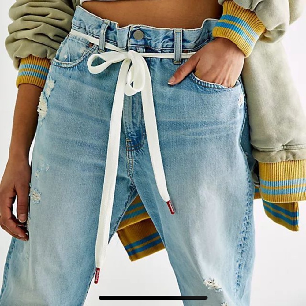 FREE PEOPLE X DENIMIST HARPER SHOELACE JEANS - Picture 4 of 4